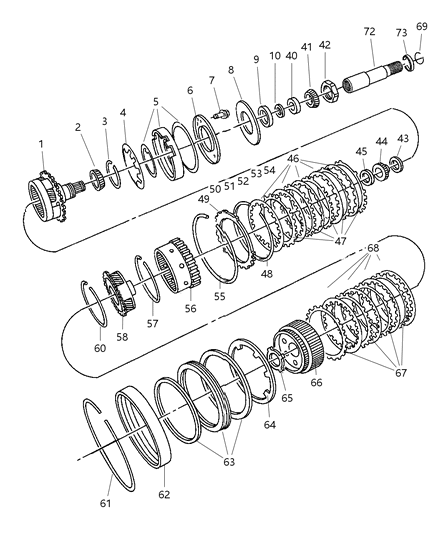 Piston Low And Reverse Clutch Diagram for 4800261AA