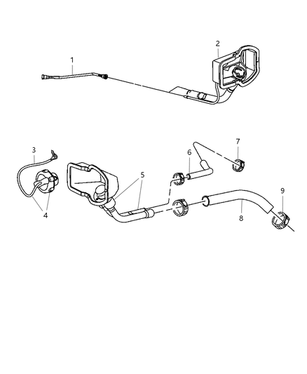 1992 Chrysler Imperial Tube Fuel Filler Diagram for 52122670AC