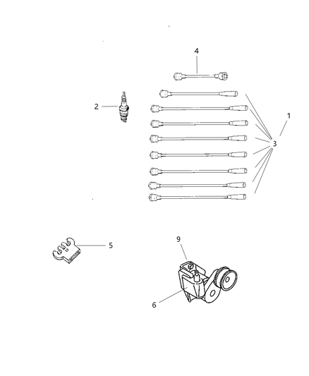 1996 Chrysler Concorde Spark Plug Diagram for SPRE14MCC4