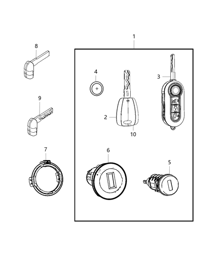Lock Kit Diagram for 68432847AA