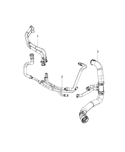 1993 Dodge Ramcharger Hose Heater Supply And Return Diagram for 68268598AC