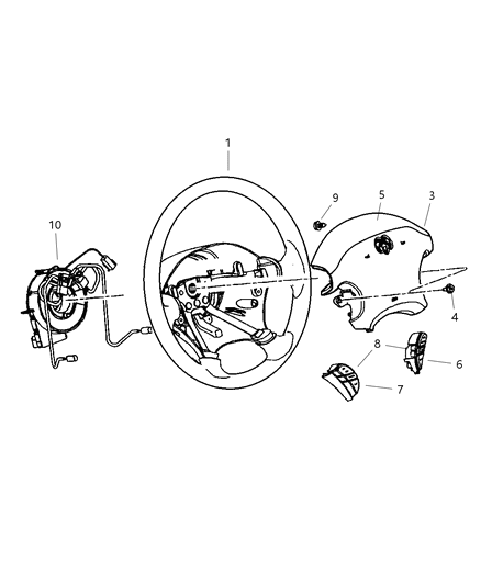 1996 Dodge Grand Caravan Wheel Steering Diagram for RB25WL8AA
