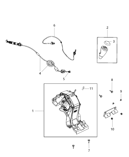 Knob Gearshift Diagram for 5273370AC