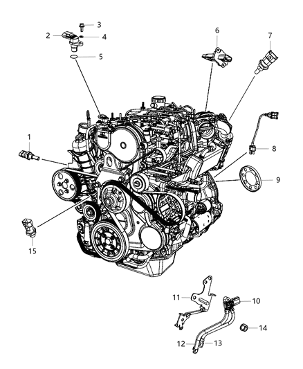 1986 Dodge D350 Sensor Temperature Diagram for 68306843AA