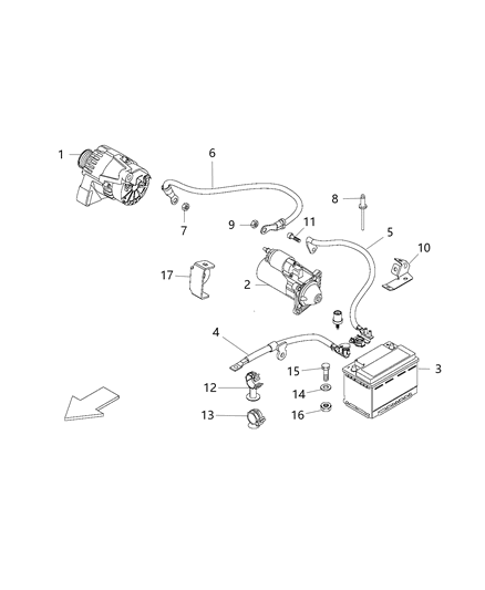 2020 Ram ProMaster City Clip Tube Diagram for 68122675AA
