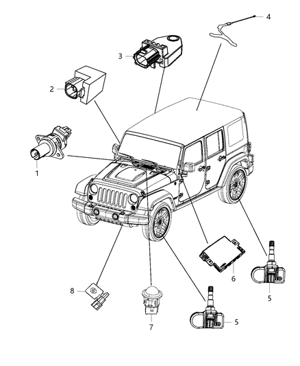 Sensor Occupant Detection Diagram for 56054216AB