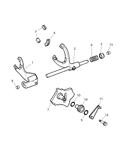 2023 Ram 1500 Classic Support Gearshift Lever Diagram for 5080760AA