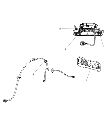 2002 Chrysler Concorde Cylinder Tailgate Lock Diagram for 4589709AA