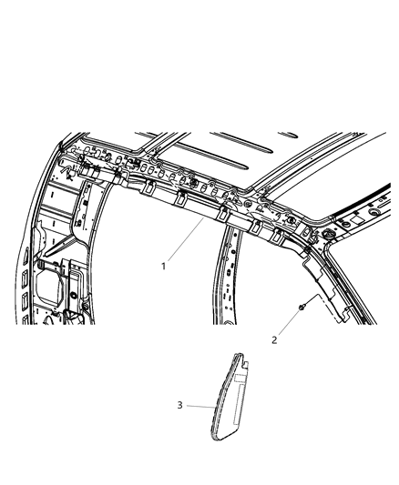 Air Bag Side Curtain Diagram for 68184324AH