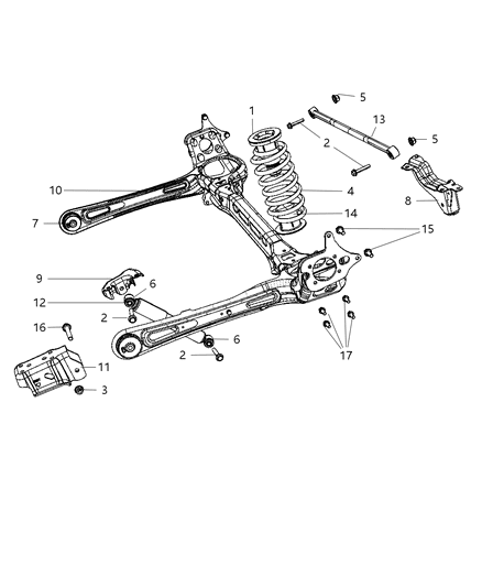 Spring Rear Coil Diagram for 4877944AB