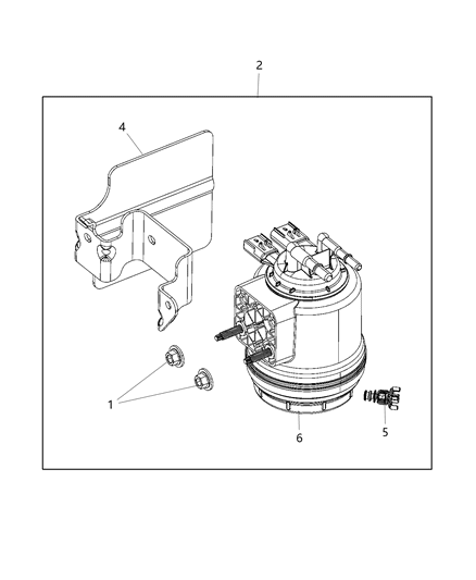 2008 Jeep Compass Filter Fuel Diagram for 68382328AB