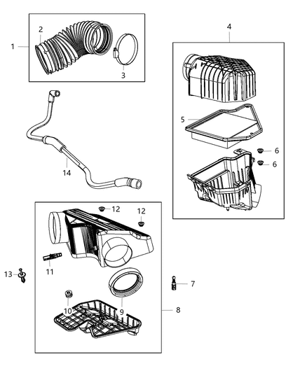 Hose Make Up Air Diagram for 5184162AF