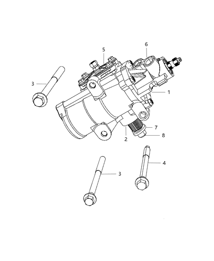 2000 Chrysler LHS Gear Power Steering Diagram for 52106835AF