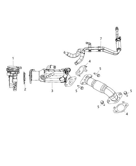 Cooler EGR Diagram for 68418062AA
