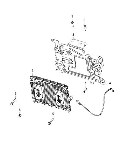 Module Engine Controller Diagram for 68434926AA