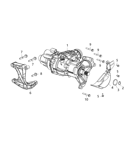 2019 Jeep Compass Bracket Power Transfer Unit Diagram for 4787952AA