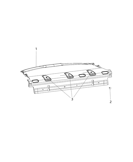 2017 Chrysler 200 Panel Rear Shelf Diagram for 1UX46DX9AP