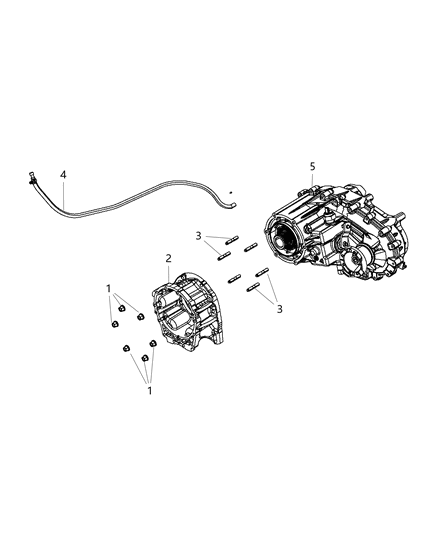 1990 Dodge D250 Adapter Transfer Case Diagram for 52852986AC