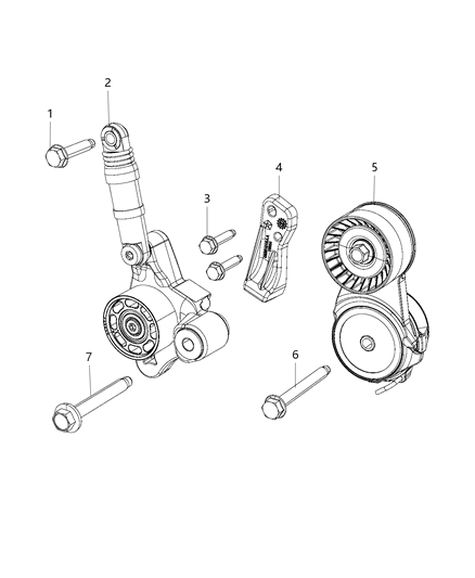 Tensioner Belt Diagram for 5281543AB
