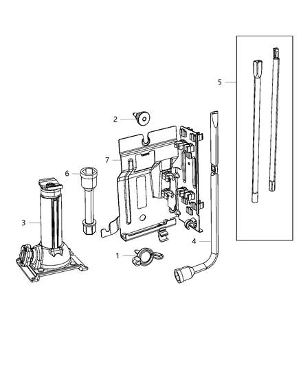 2004 Dodge Sprinter 3500 Jack Diagram for 52021289AC