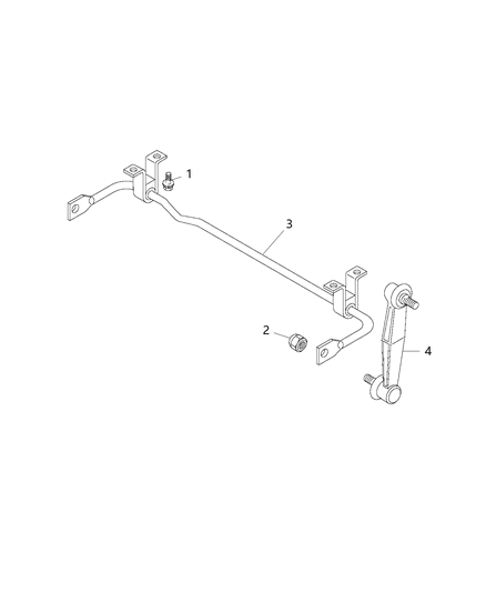 Link Stabilizer Bar Diagram for 68348850AA