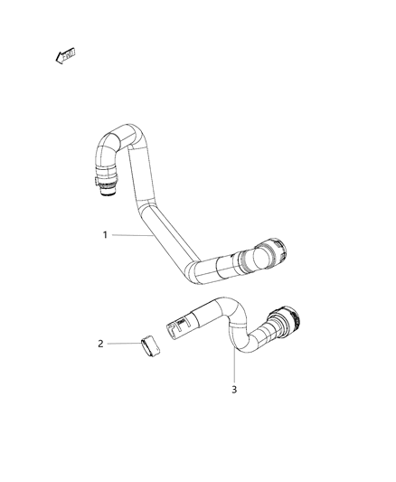 Hose Heater Return Diagram for 52014628AB