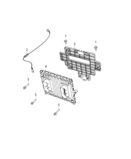 Module Engine Controller Diagram for 68434933AA