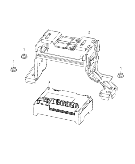 Module Transfer Case Control Diagram for 68483374AB