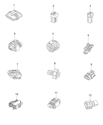 2006 Jeep Commander Connector Electrical Right And Left Headlamp Diagram for 68231523AA