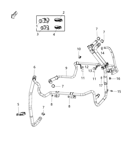 Nut Hexagon M8X1.25 Diagram for 6107086AA