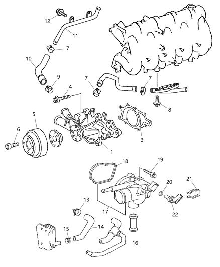 2014 Ram ProMaster 3500 Hose Oil Cooler Diagram for 5080151AA