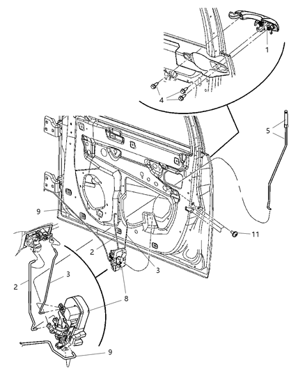 Knob And Link Door Latch Diagram for WC74XDVAB