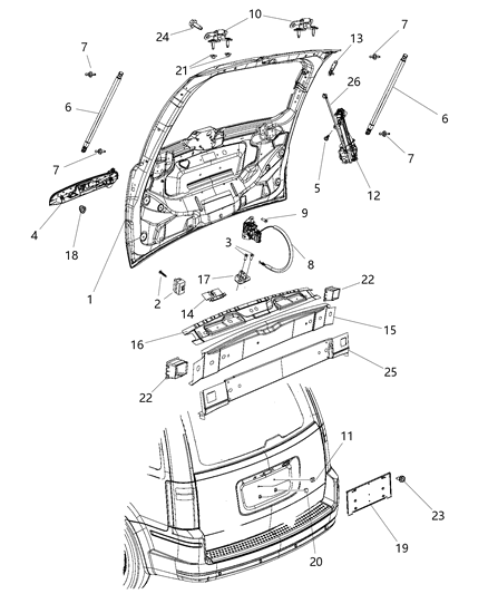 Bracket License Plate Japan Diagram for 5288487