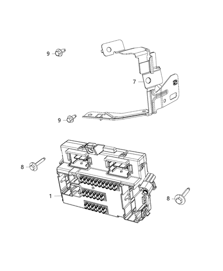 Module Body Controller Diagram for 68438737AC