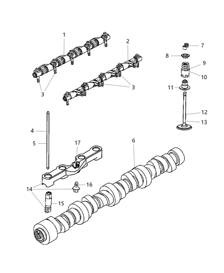Camshaft Engine Diagram for 5037379AB