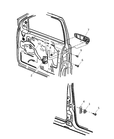 Latch Front Door Diagram for 55363473AA