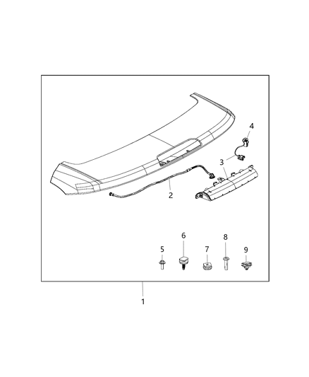 Spoiler Liftgate Diagram for 6VX76TZZAA