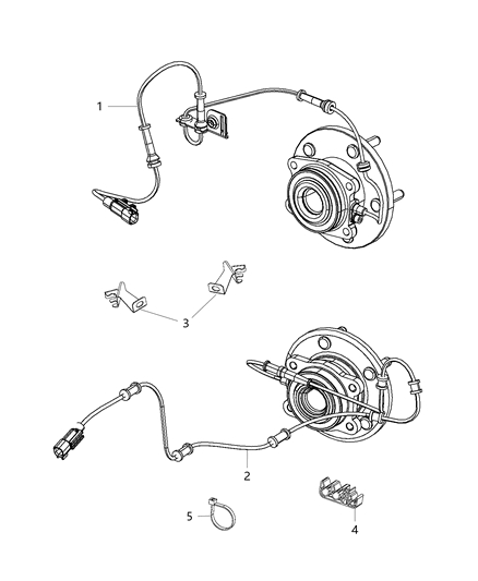 2015 Chrysler 300 Sensor Wheel Speed Diagram for 68141887AB