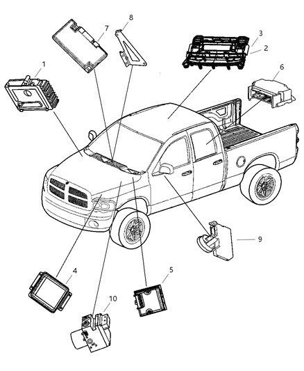 Module Occupant Restraint Diagram for 4896178AB