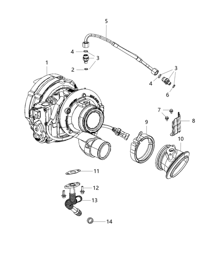 2019 Ram 4500 Turbocharger Diagram for R8444771AA