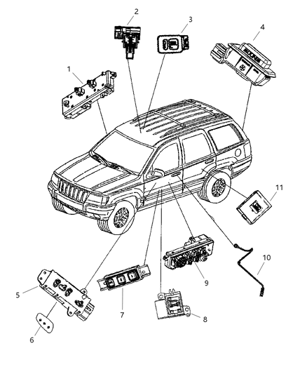 Switch Adjustable Pedals Diagram for 5HU331DVAB