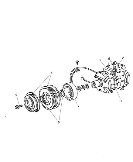 Coil A/C Clutch Diagram for 5072863AA