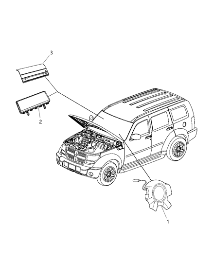 Air Bag Driver, Driver Side Diagram for 1SR37XDVAB
