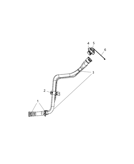 2010 Chrysler Sebring Tube Fuel Filler Diagram for 5085380AC