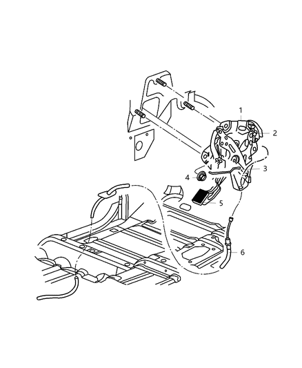 2016 Ram 3500 Rod Parking Brake Release Diagram for 55398358AA
