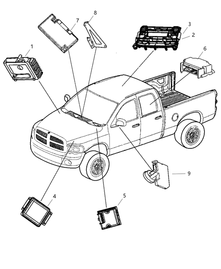 Module Occupant Restraint Diagram for 56043705AF