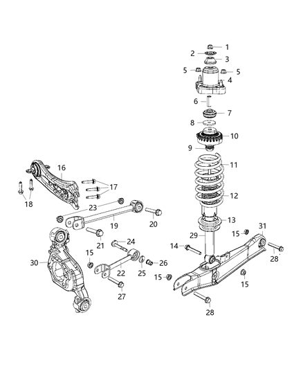 Arm Lower Control Rear Diagram for 4766950AD