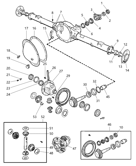 1997 Dodge Dakota Plug, Axle Carrier Cover Filler (Rubber) Diagram for 3723687