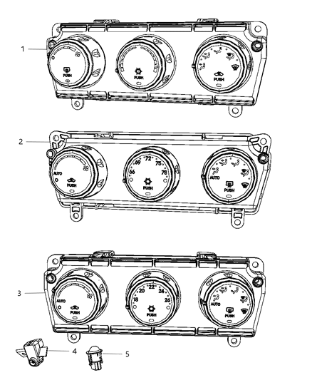 2016 Ram 2500 Control A/C And Heater Diagram for 55111943AD