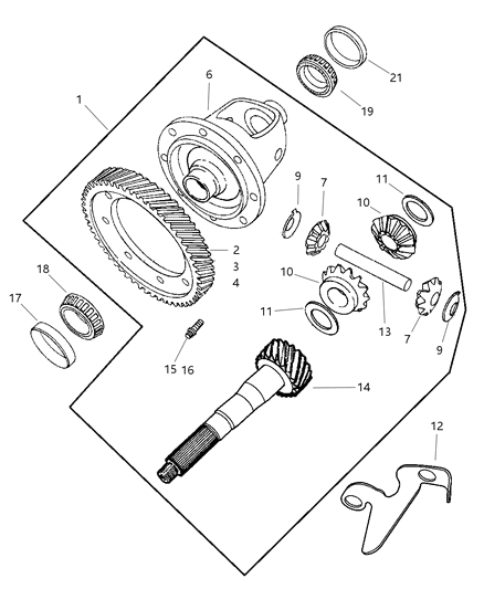 Differential, Transaxle Diagram for 4800031AA